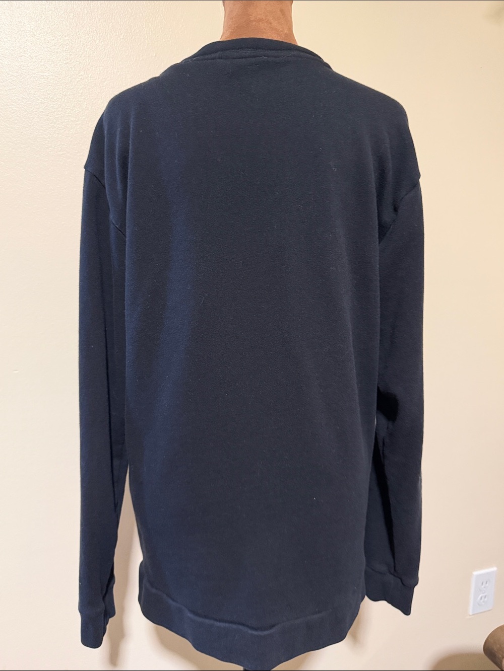 PINK Victoria's Secret Black Crewneck Sweatshirt with White Logo - Picture 6 of 8
